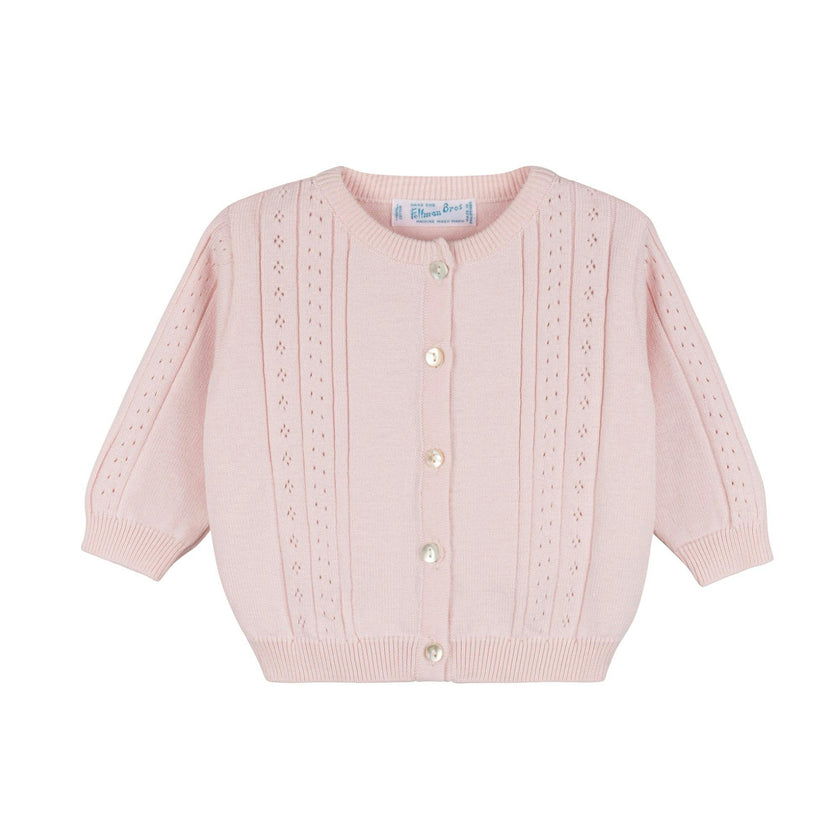Classic Pointelle Knit Cardigan