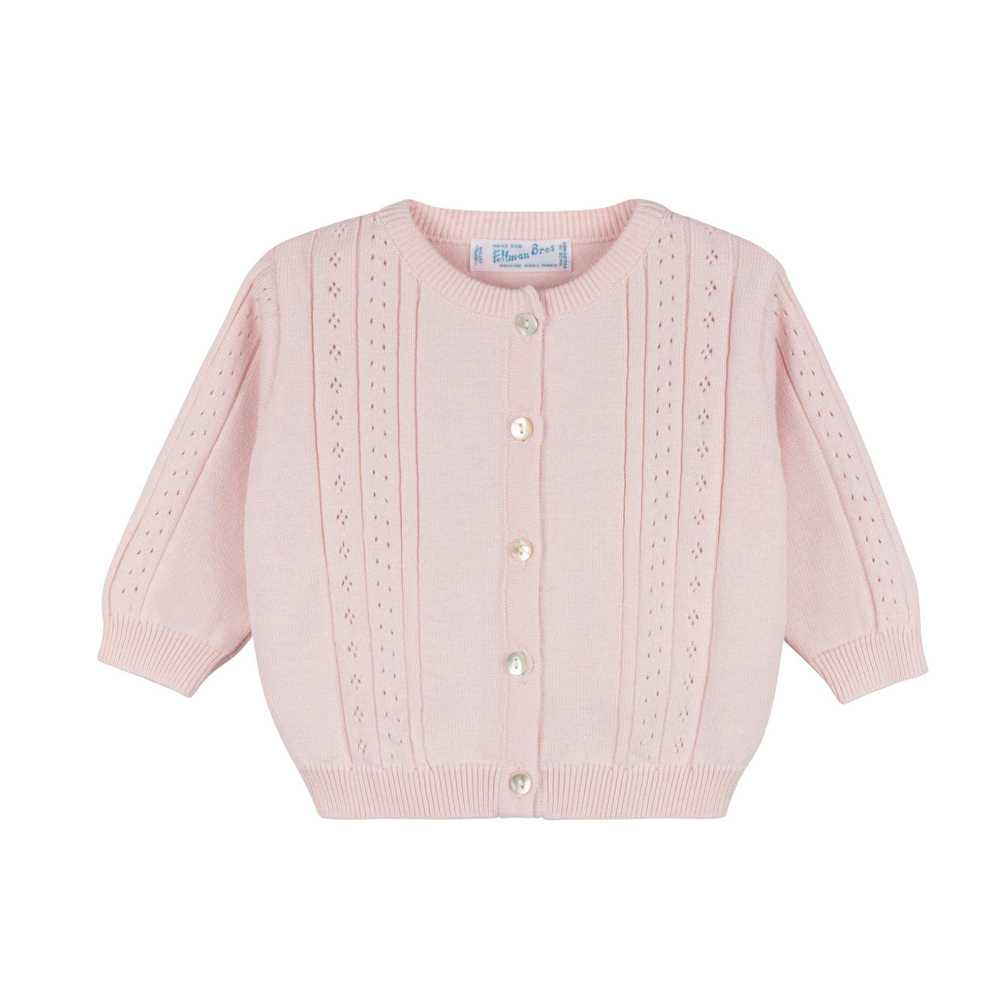 Classic Pointelle Knit Cardigan