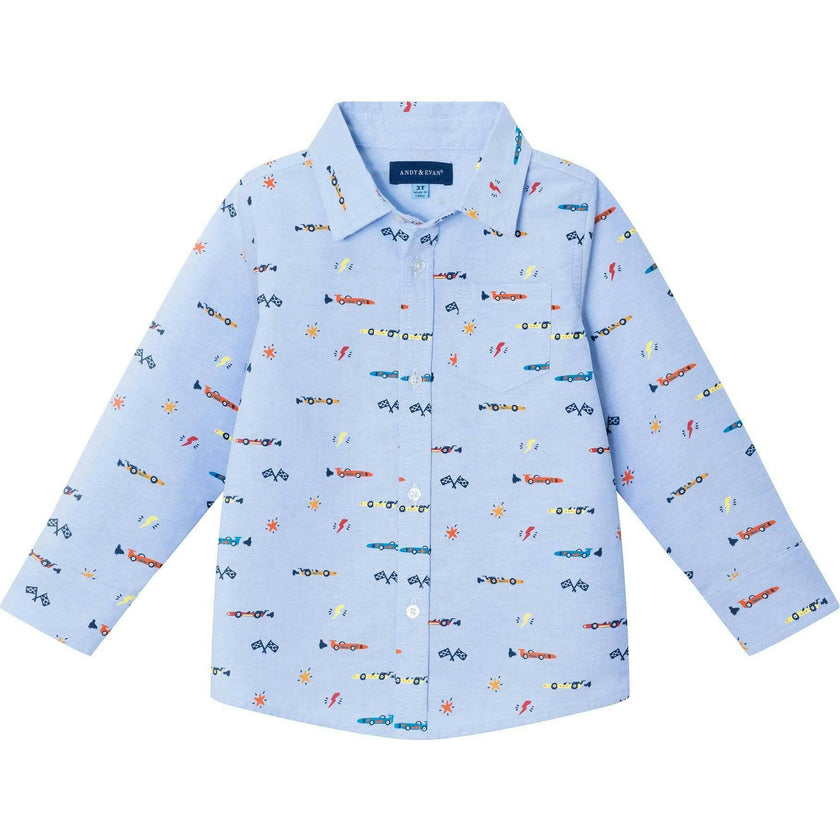 Kids Blue Chambray Buttondown Shirt