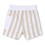 White & Beige Striped Baby Set