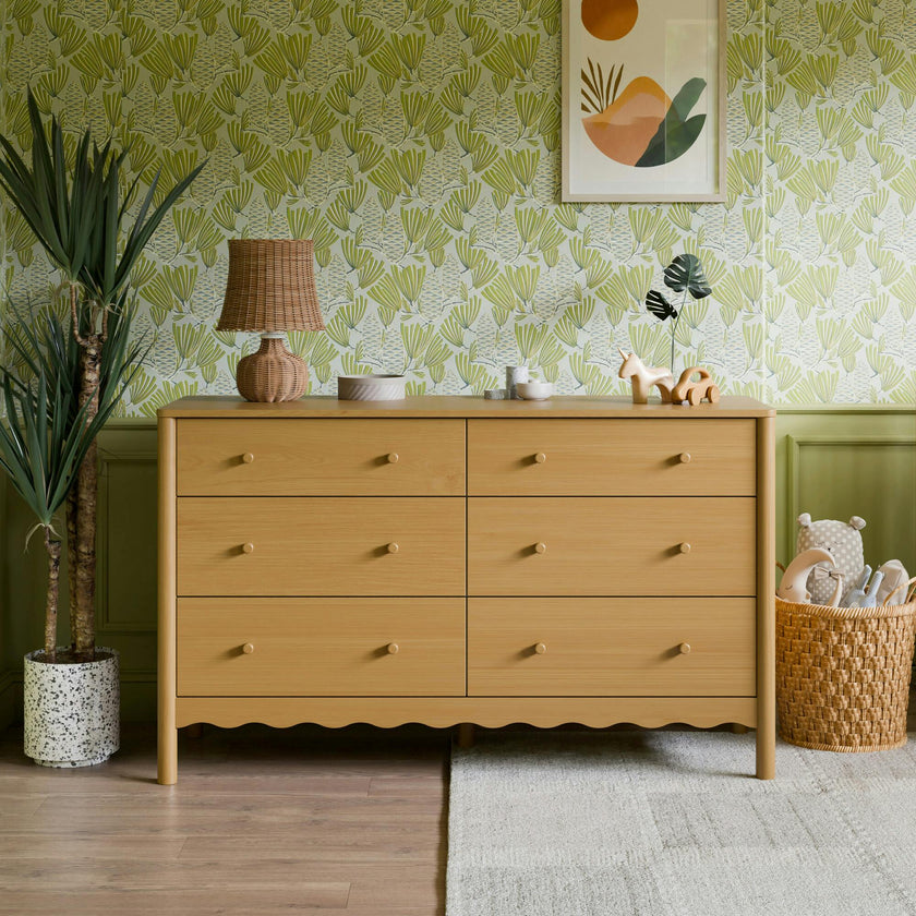 Swell 6-Drawer Assembled Dresser in Honey