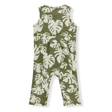 Island Leaf Silhouette Slub Cotton Sleeveless Jumper
