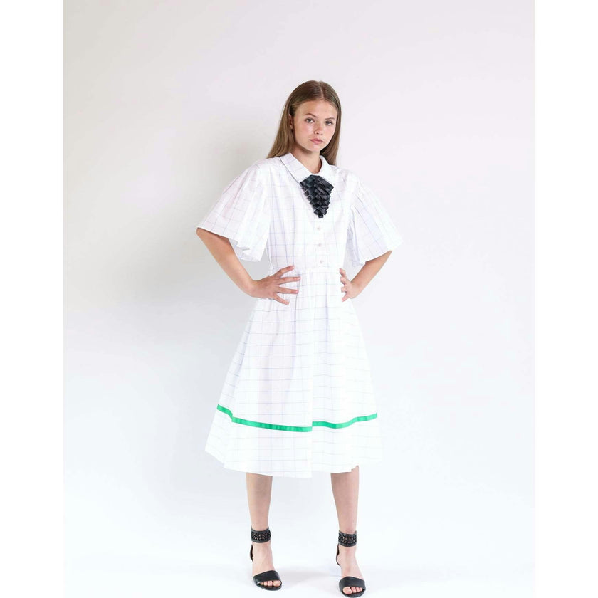 Lea dress (blue checkered)