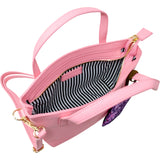 Faux Leather Tote Shoulder Strap Handbag With Sequins Star Charm