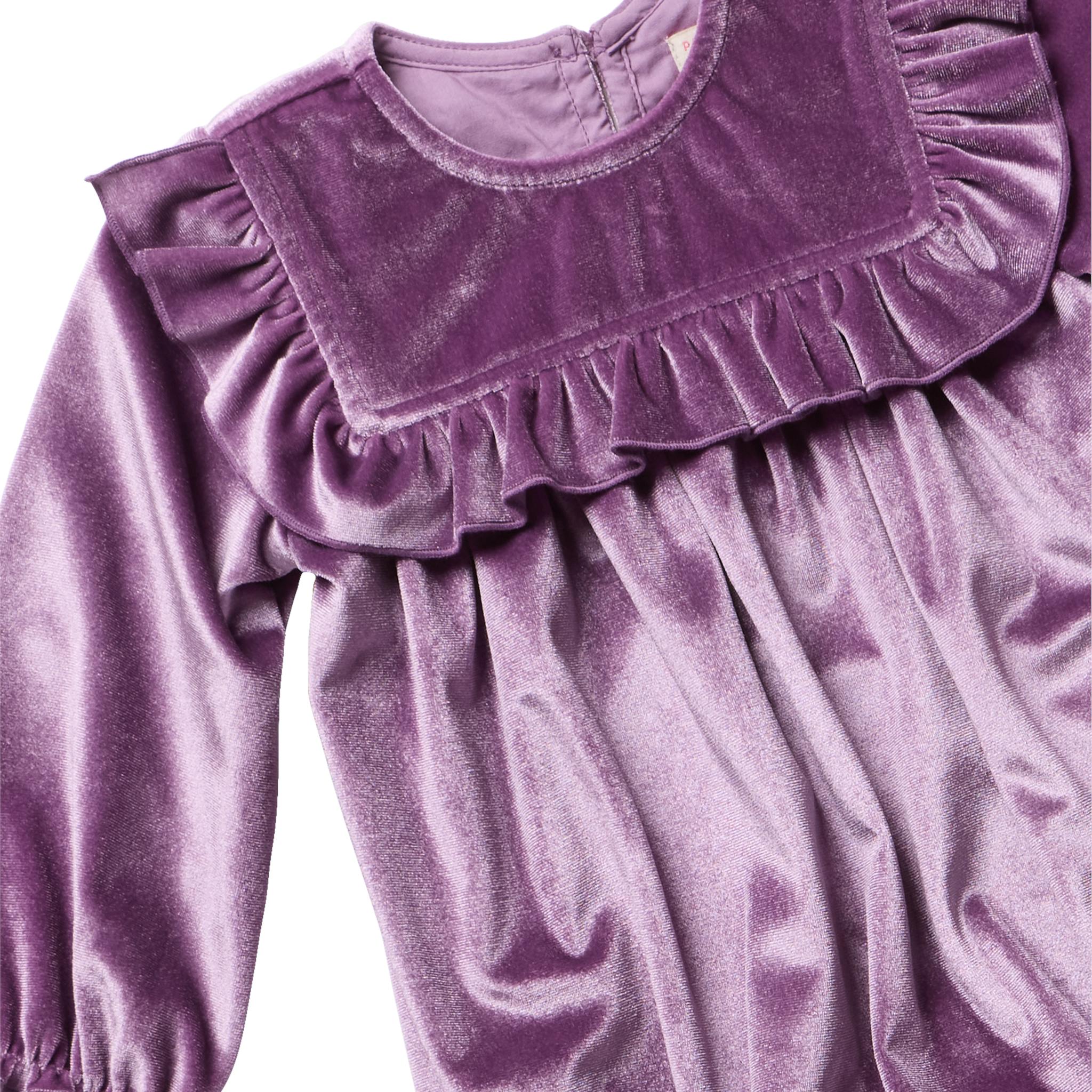 Baby Girls Quinn Bubble - Lavender Velour
