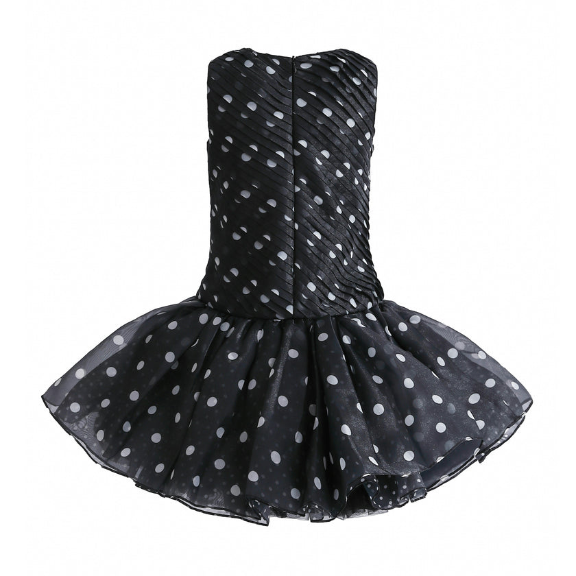 Black Calivra Polka Dot Dress
