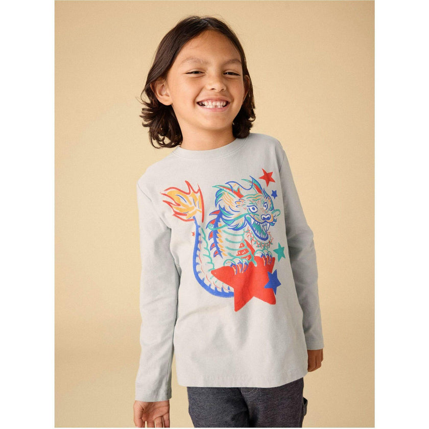 Lucky Graphic Tee, Grey
