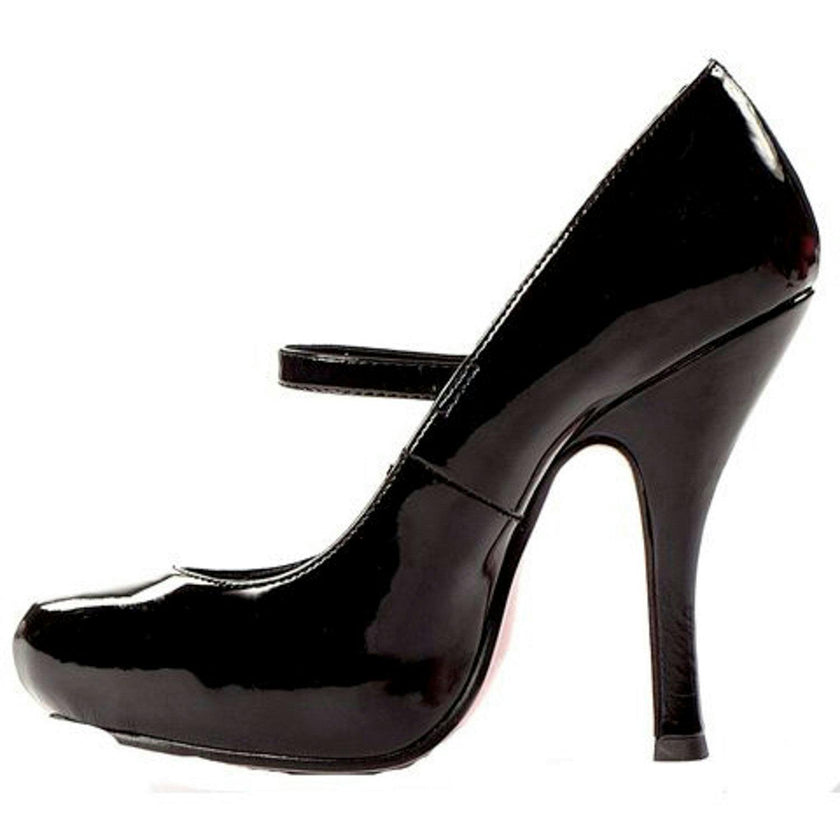 Mary Jane Baby Doll Black Women's High Heel Shoe, Black