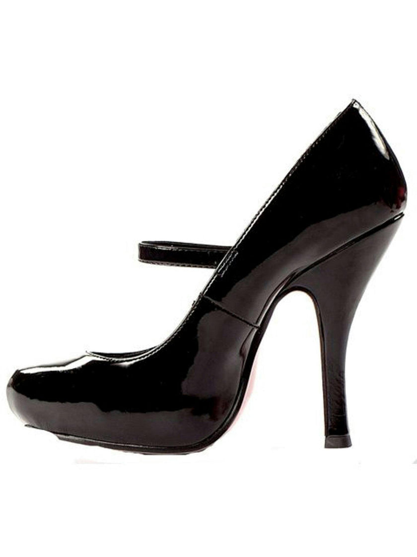 Mary Jane Baby Doll Black Women's High Heel Shoe, Black