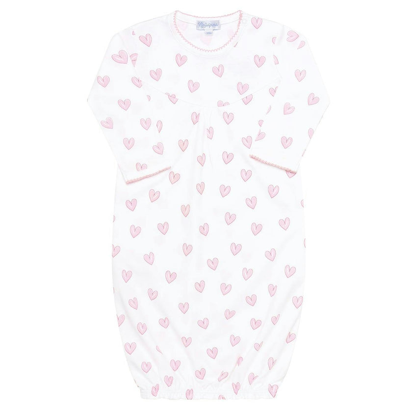 Pink Heart Print Gown