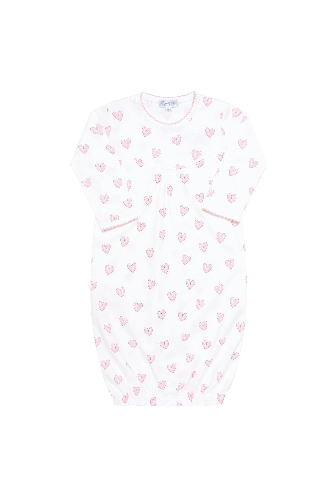 Pink Heart Print Gown