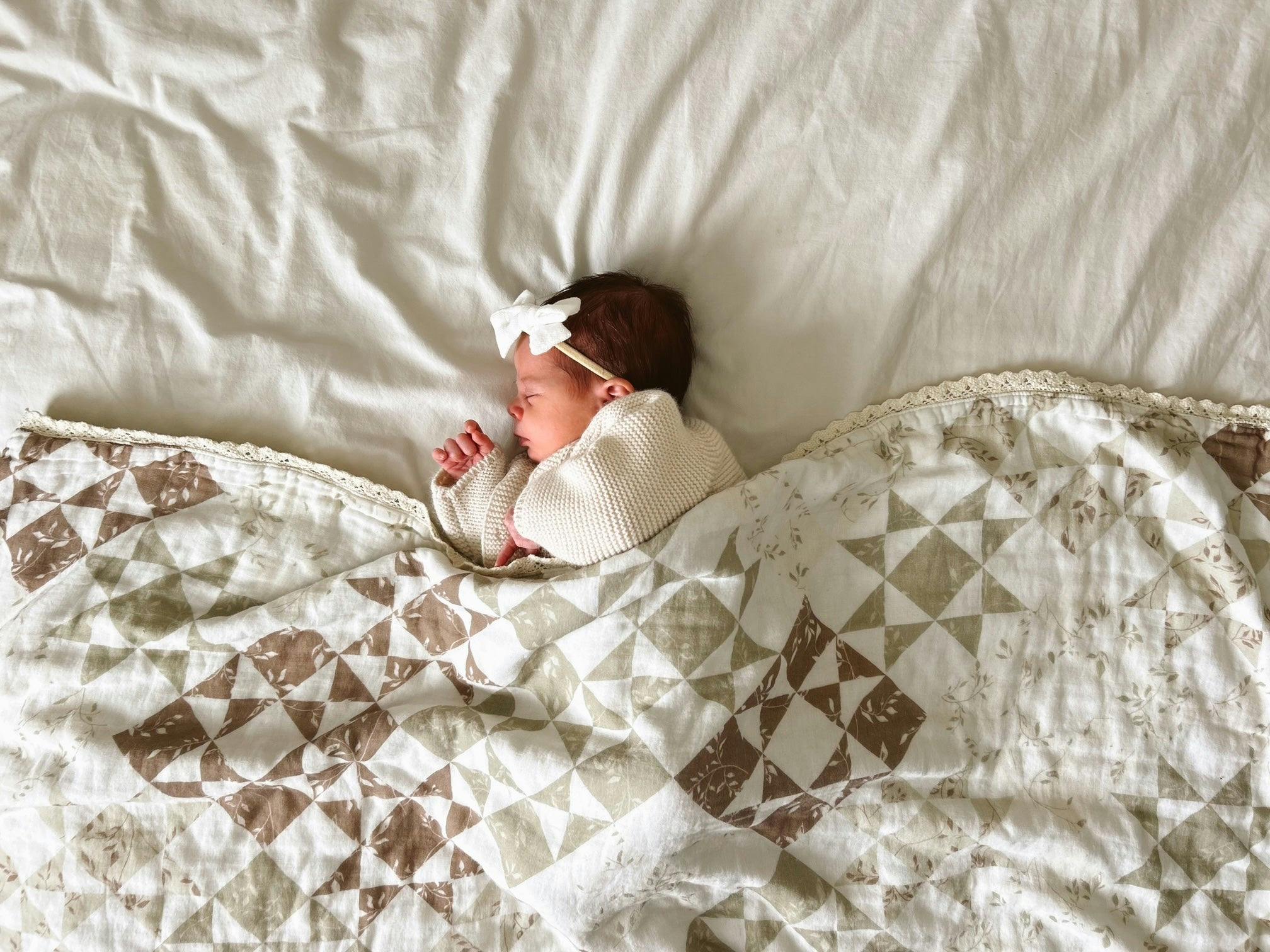 Ivy Quilted 6 Layer Gauze Blanket