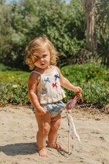 Ruffle Bloomer Set in Denim