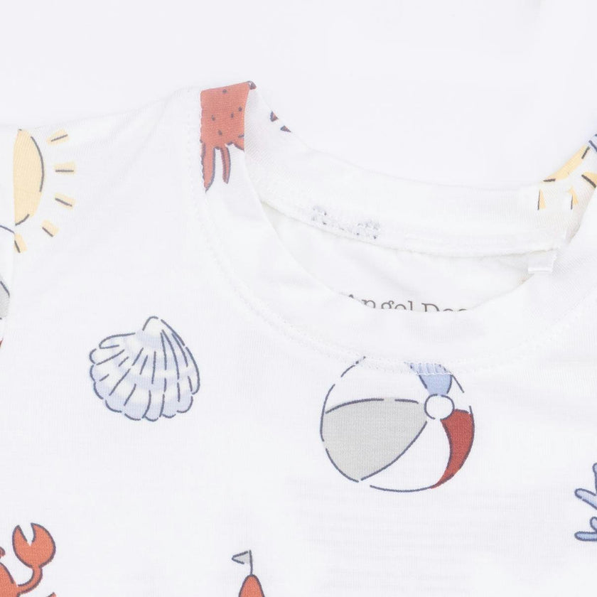 Sunny Sandcastles - Crew Neck Tee with Casual Short