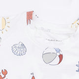 Sunny Sandcastles - Crew Neck Tee with Casual Short