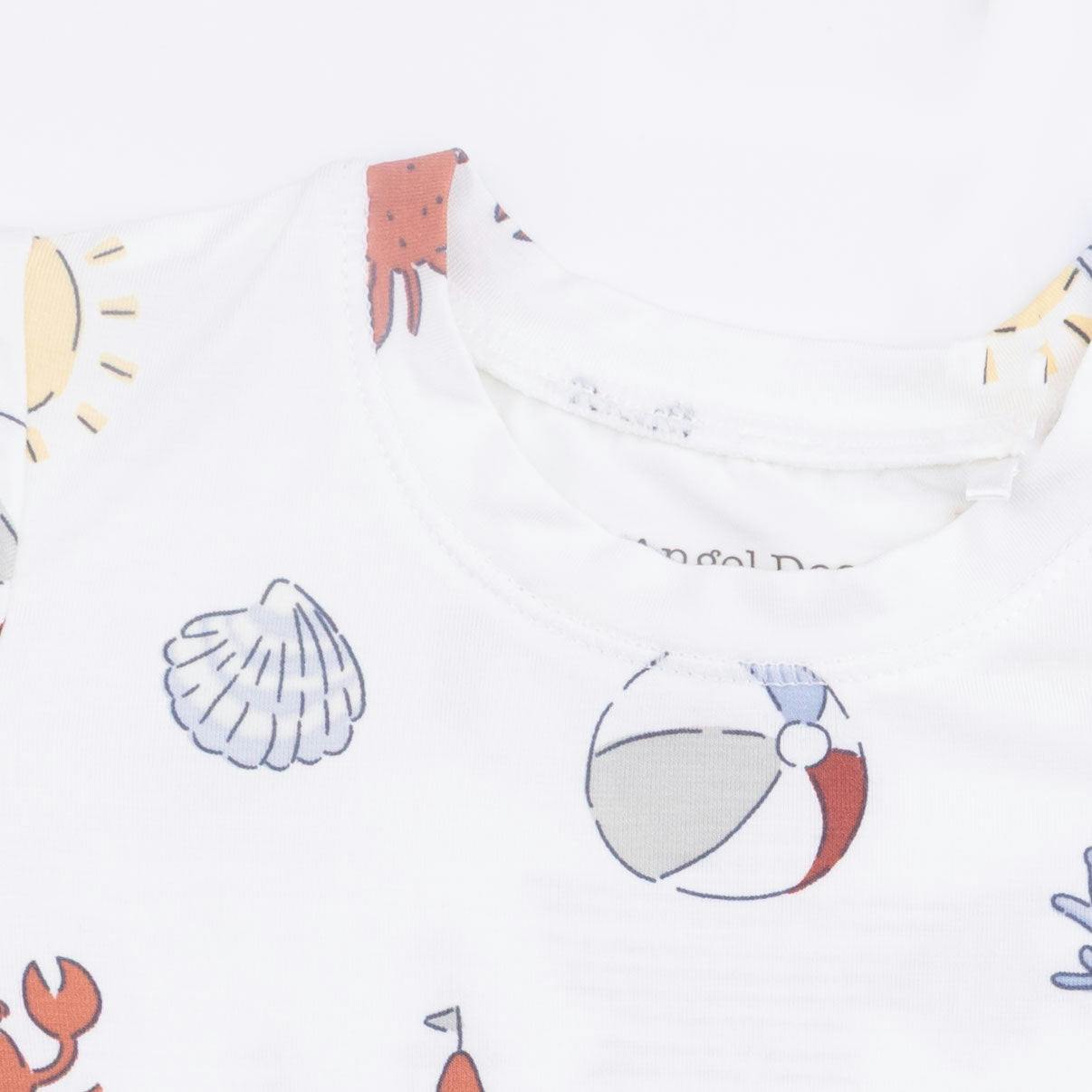 Sunny Sandcastles - Crew Neck Tee with Casual Short