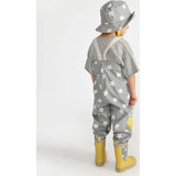 Stars Print Rain Suspender Pants