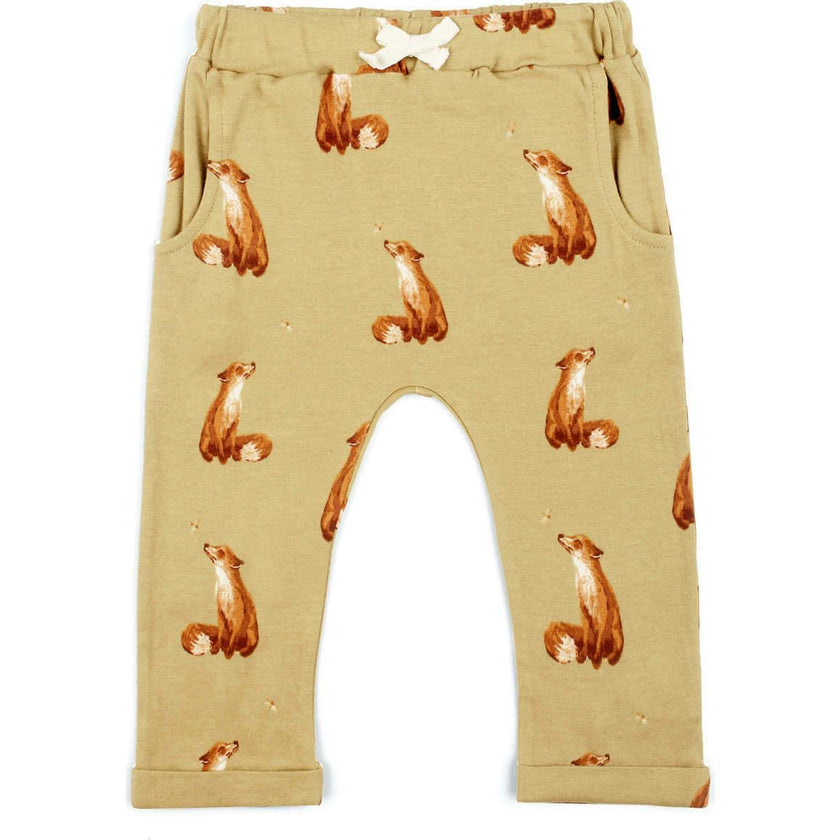 Gold Organic Cotton Baby Jogger Pants