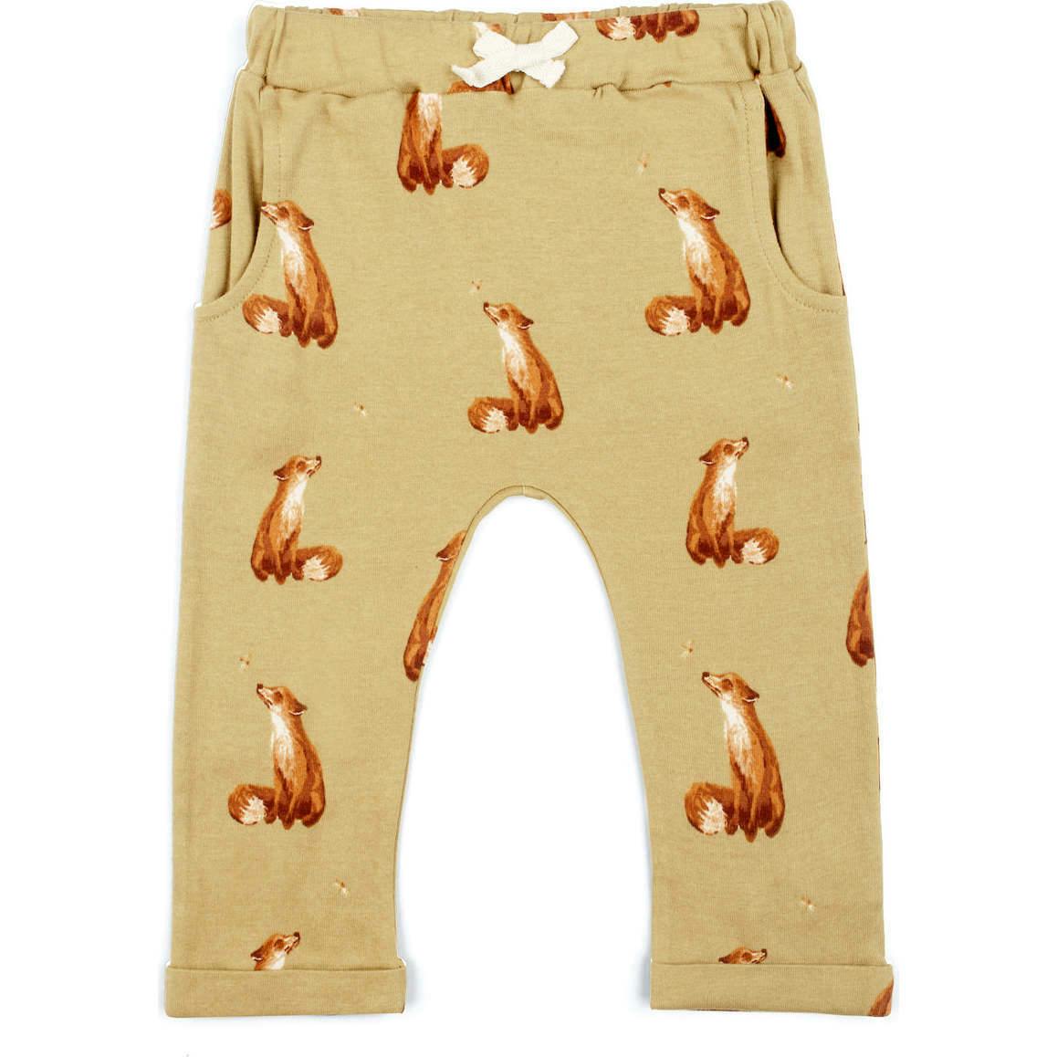 Gold Organic Cotton Baby Jogger Pants