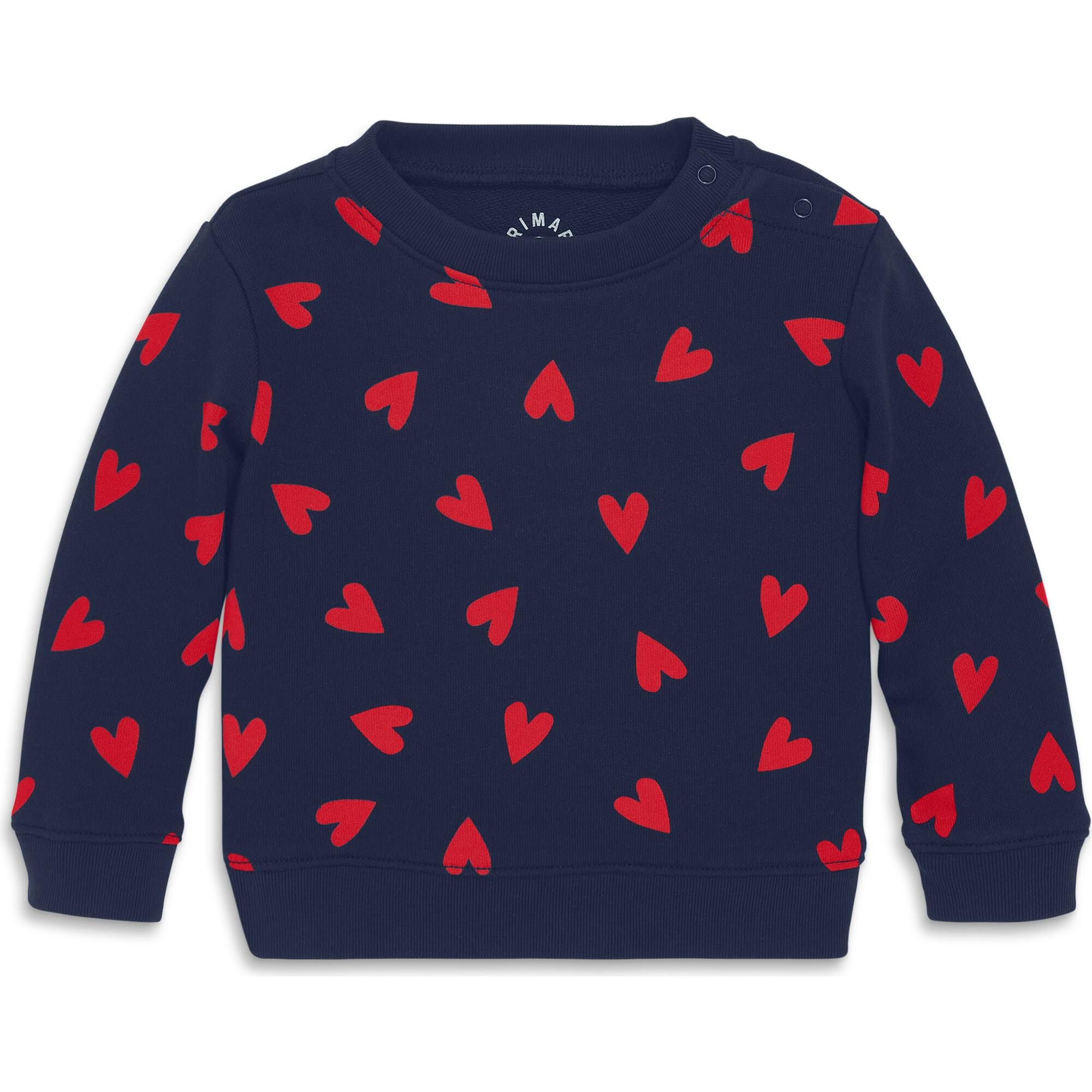 Baby sweatshirt in confetti hearts
