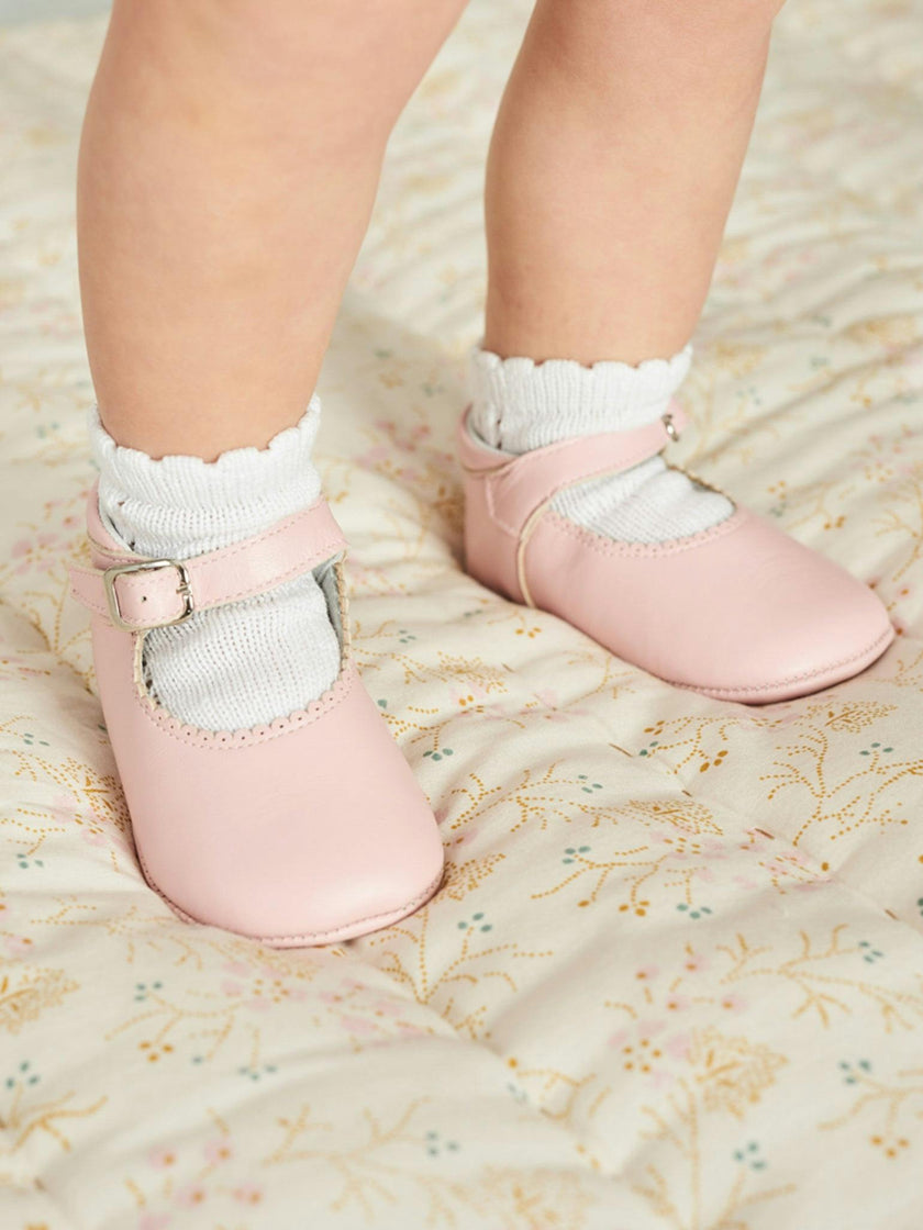 Light Pink Leather Baby Mary Jane Shoes