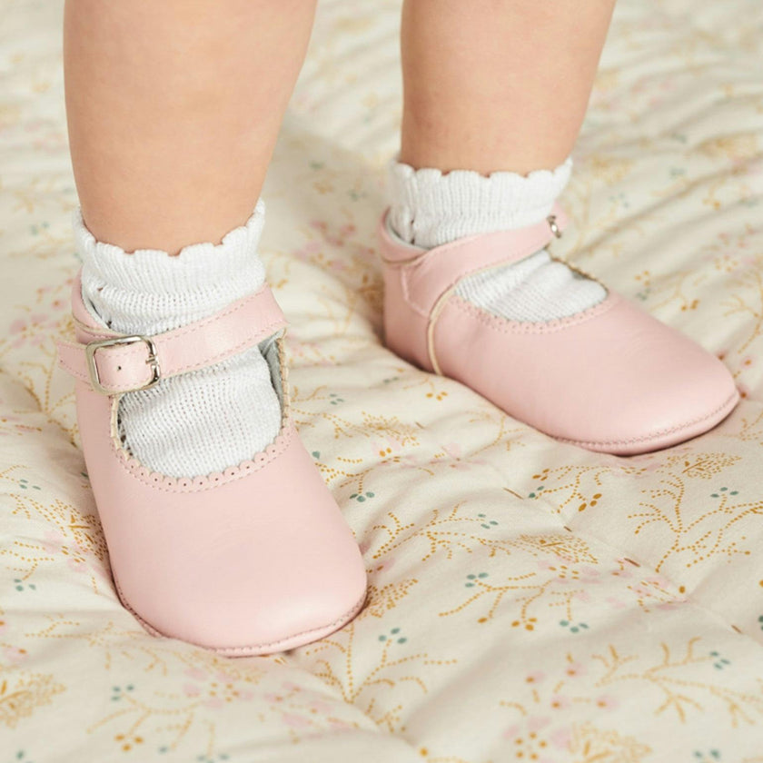 Light Pink Leather Baby Mary Jane Shoes