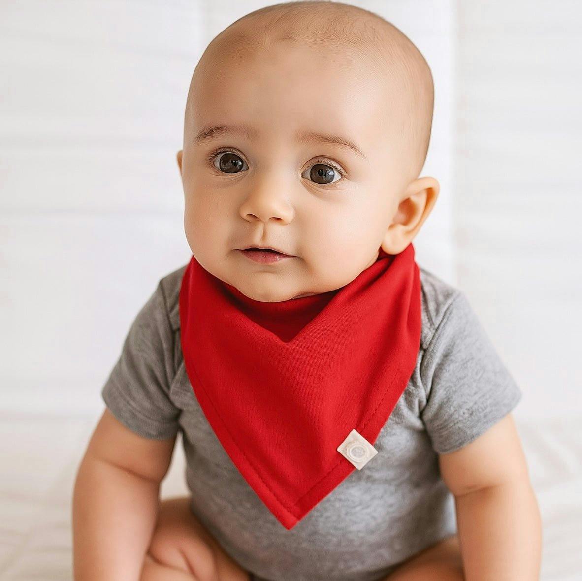 kerchief bib | scarlet red
