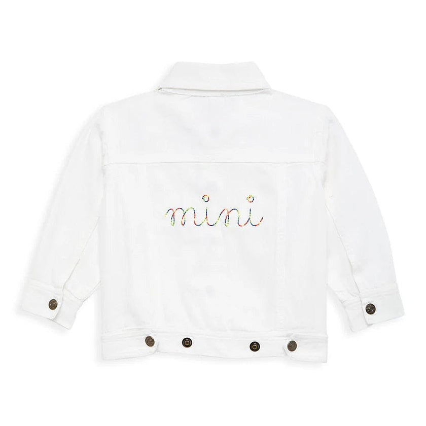 "mini" White Denim Jacket