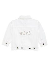 "mini" White Denim Jacket