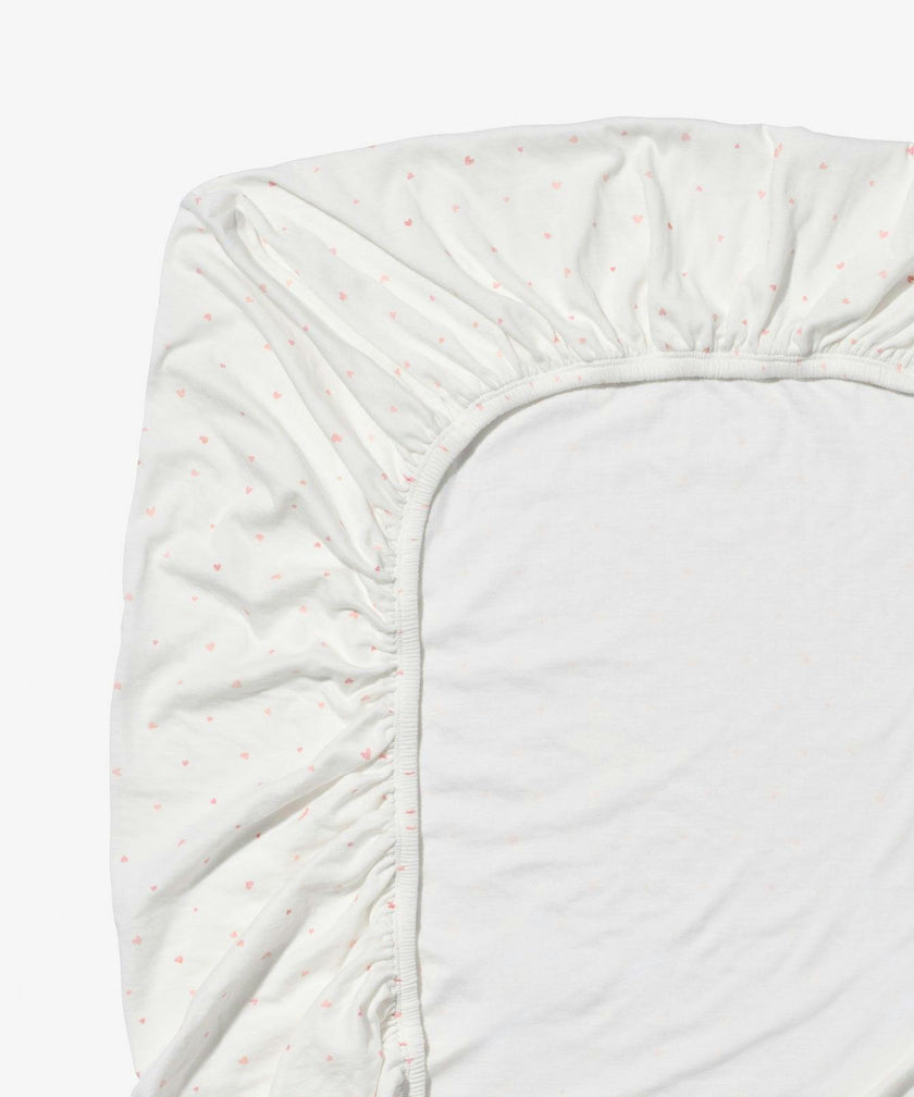 Crib Sheet, Rose Hearts
