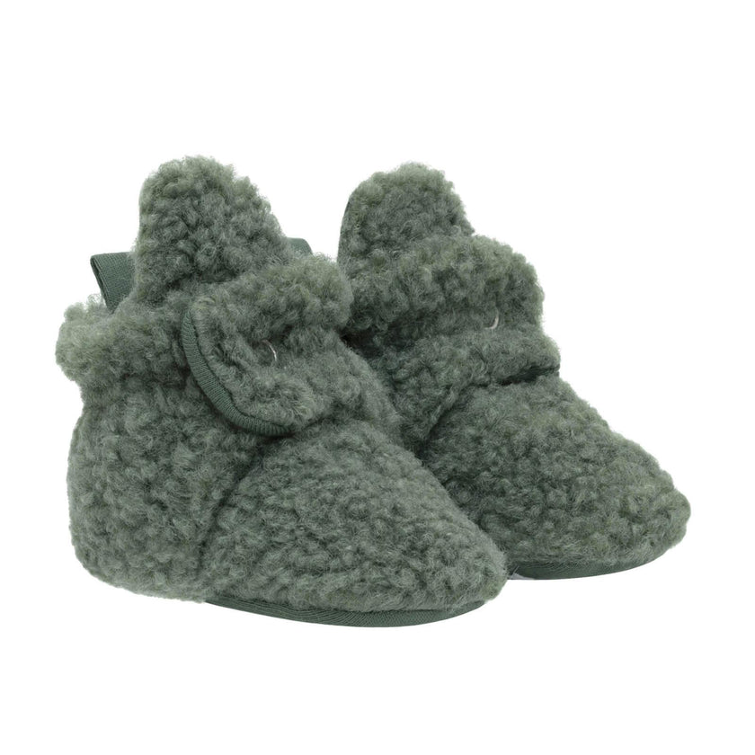 Sherpa Olive Snap Bootie