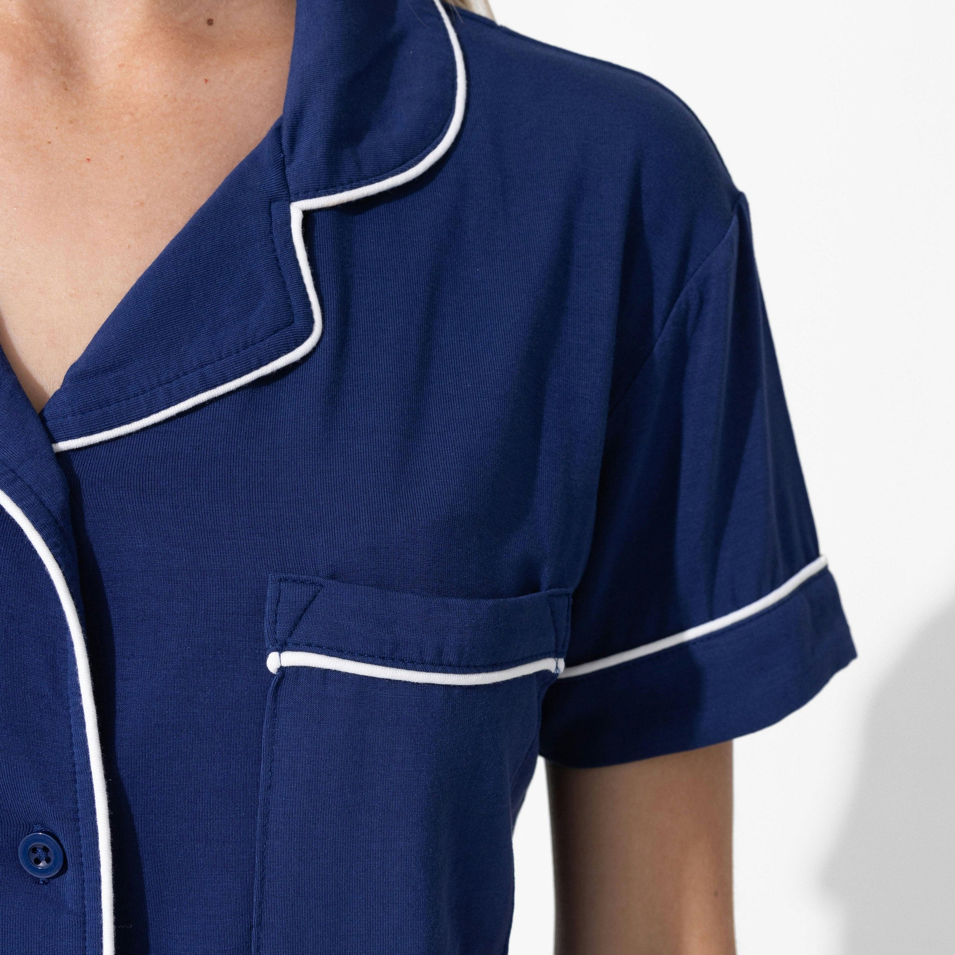 Starry Night Blue Bamboo Women's Pajama Short Set