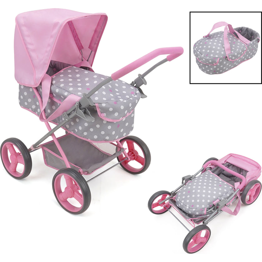 Cotton Candy Pink Baby Doll Pram Doll Accessory - Pink