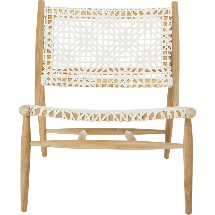 Bandelier Leather Weave Accent Chair