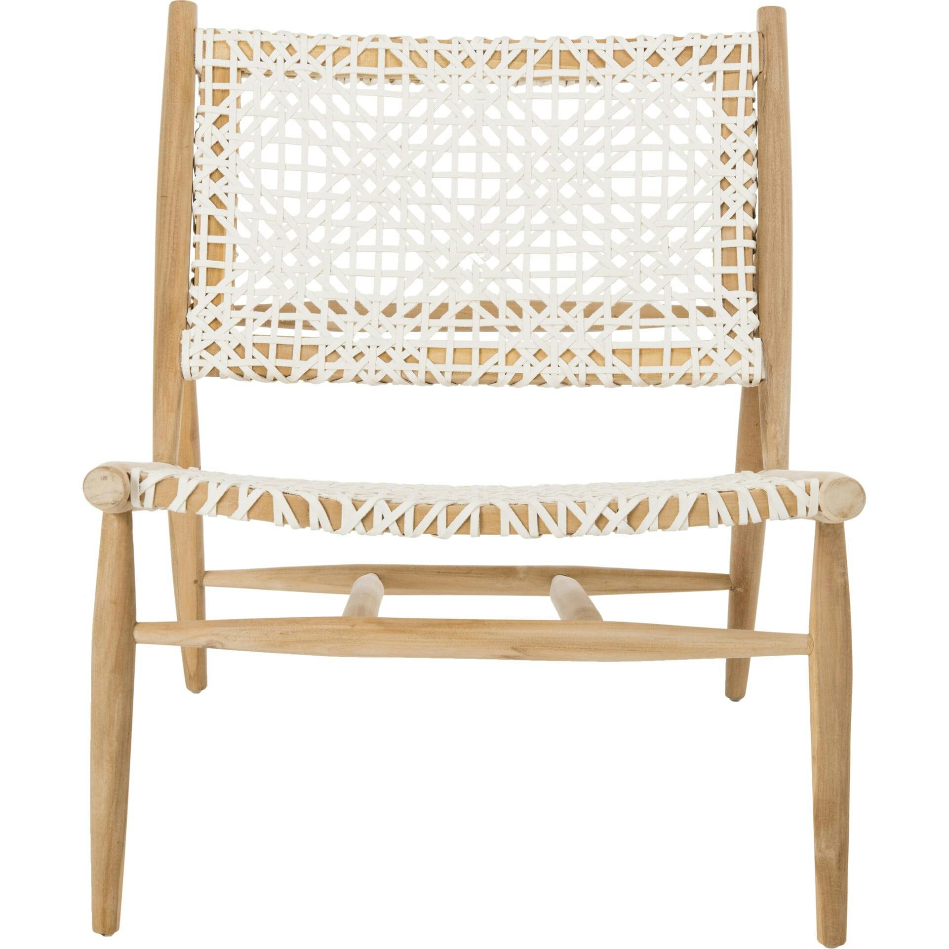 Bandelier Leather Weave Accent Chair