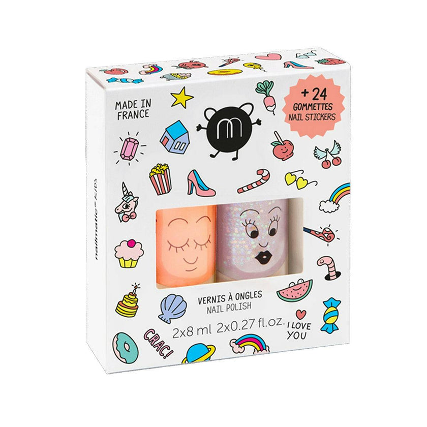 CRAC Polish and Nail Stickers Set