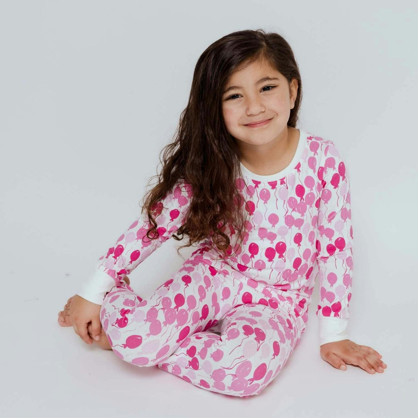 Print Long Sleeve Cuffed Pajamas