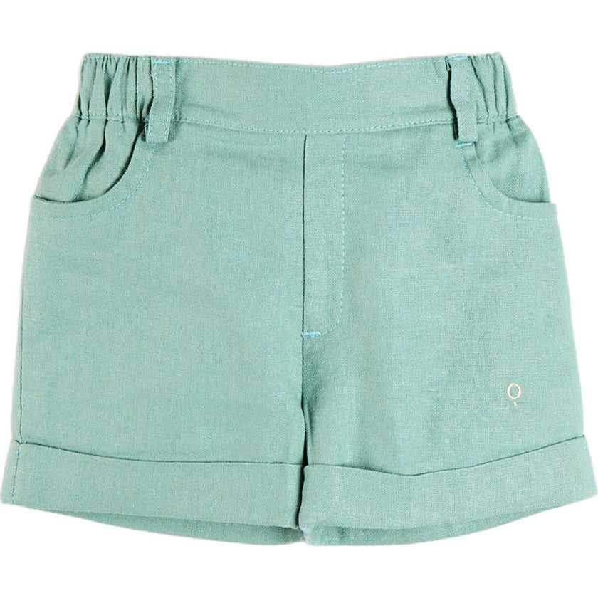 Plain Insignia Elasticated Waistband Shorts in Sage Green (12mths-4yrs)