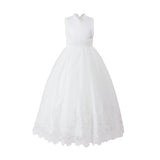 White Alvaria Sleeveless Lace Dress