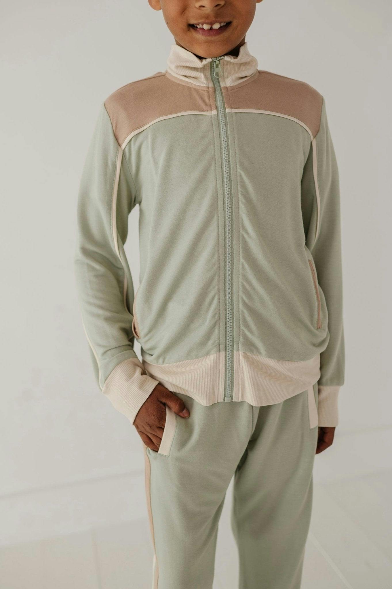Track Zip Front Jacket Desert Sage