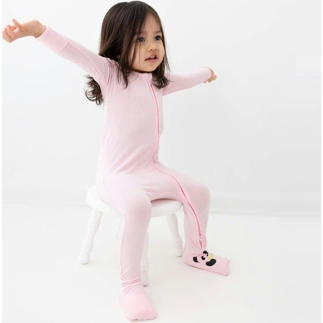 Blush Pink Bamboo Convertible Footie