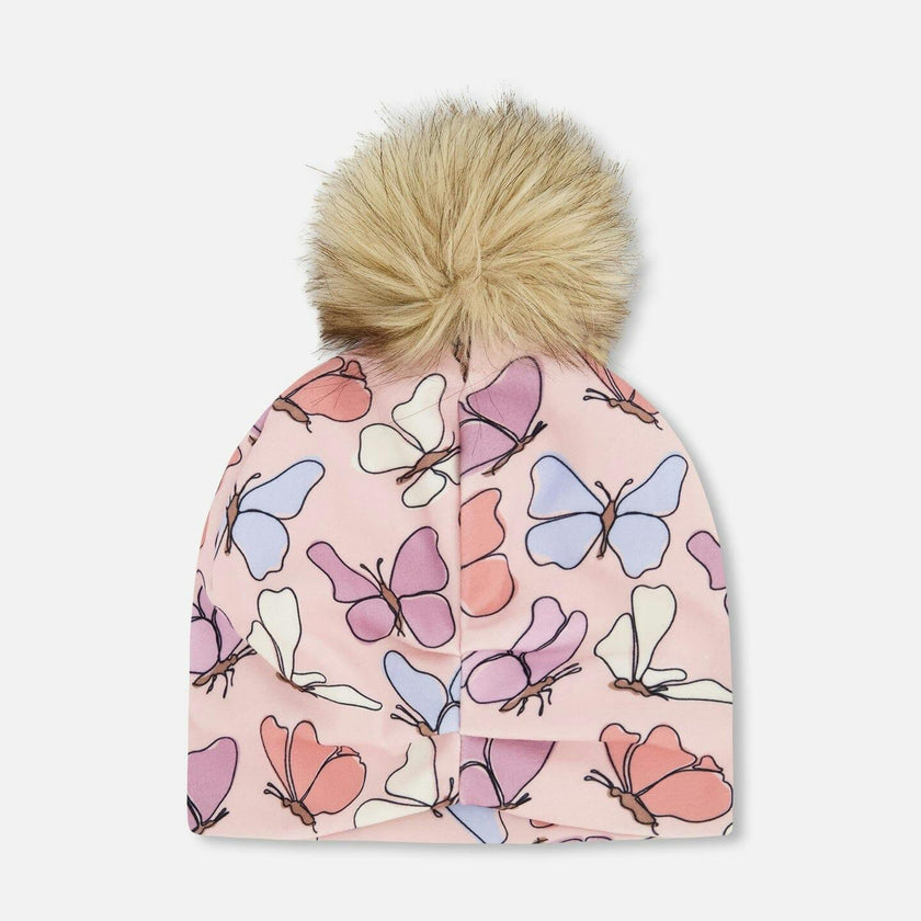 Stretch Jersey Hat With Pompom