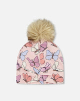 Stretch Jersey Hat With Pompom