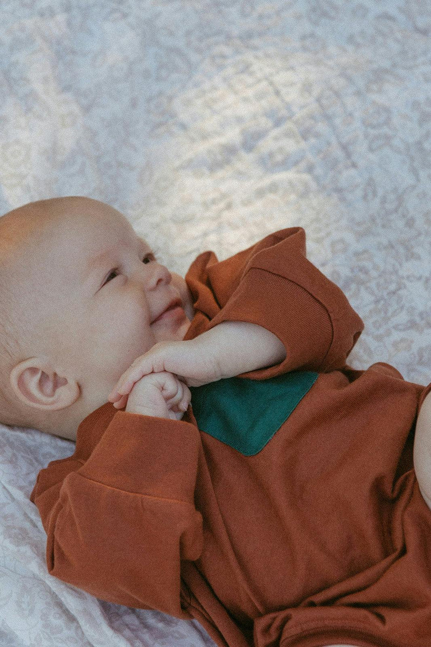 Harley Pocket Romper in Sequoia