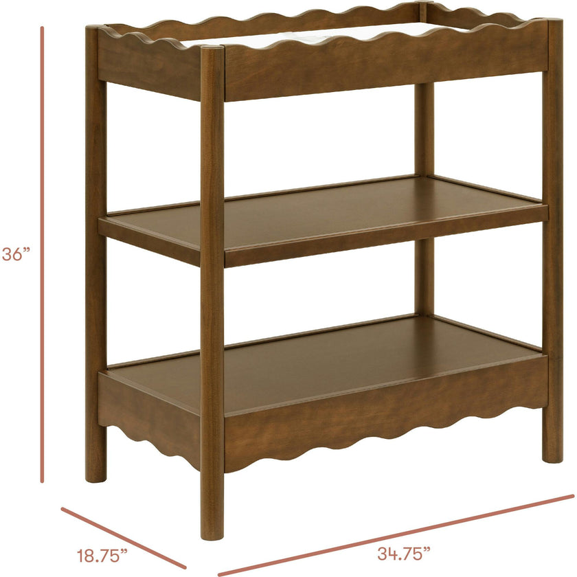 Swell Changing Table in Natural Walnut