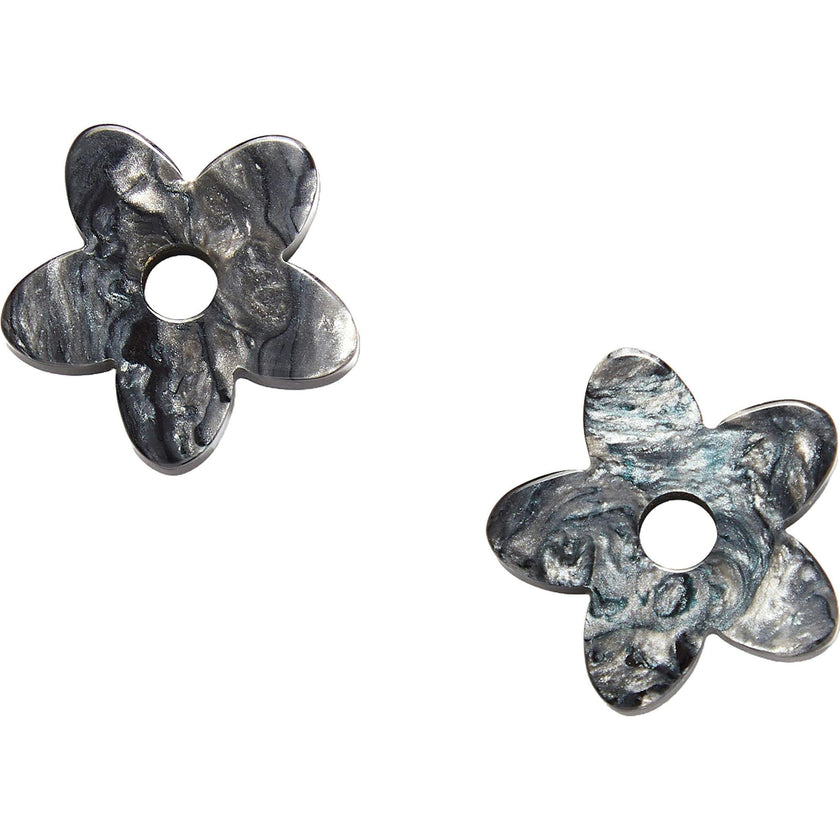 Petite Flower Charms in Obsidian