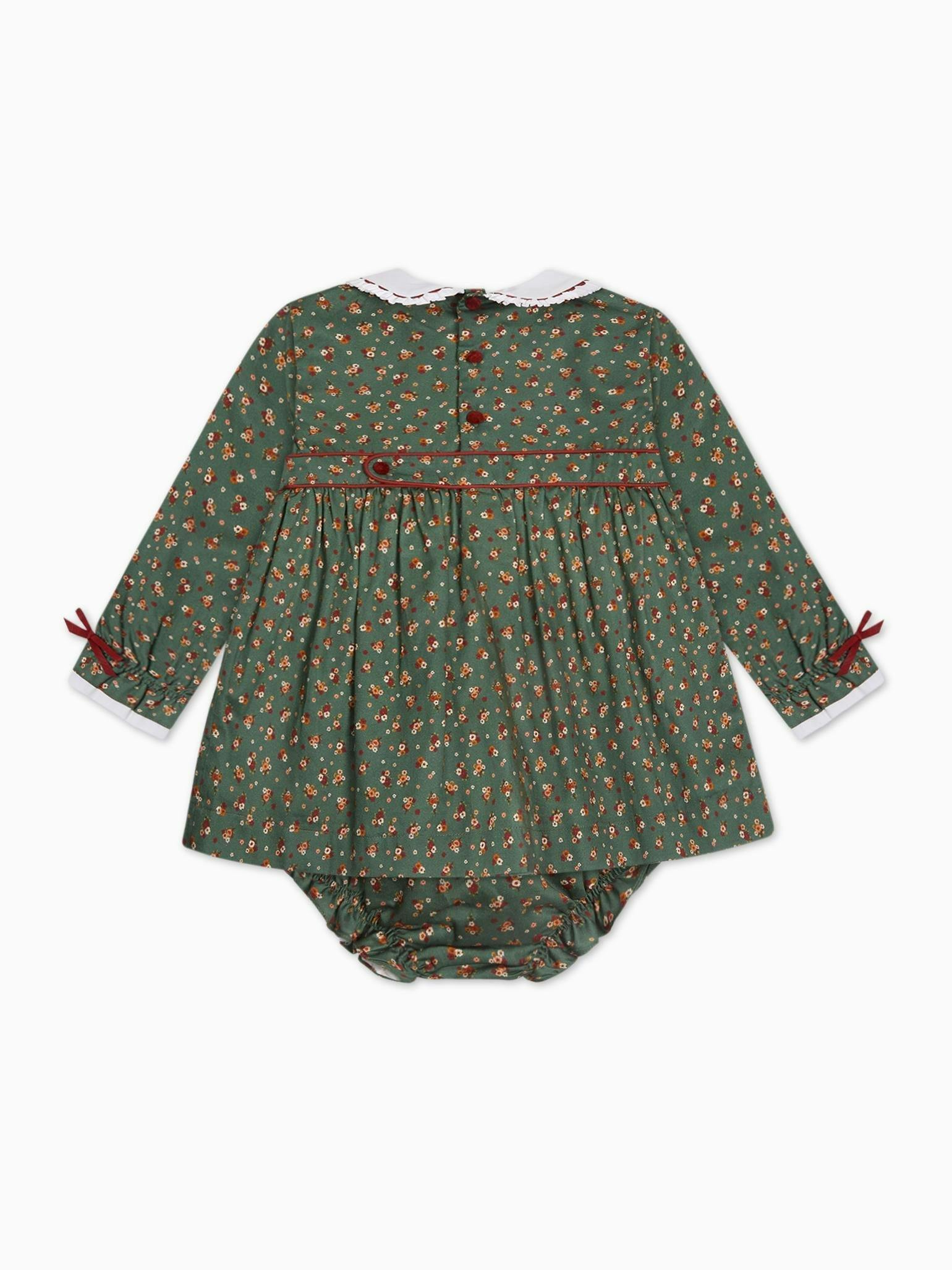 Green Floral Lilly Baby Girl Set