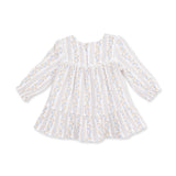 Catarina Floral - Puffed Long Sleeve Tiered Dress and Leggings