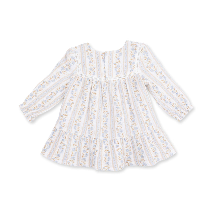 Catarina Floral - Puffed Long Sleeve Tiered Dress and Leggings