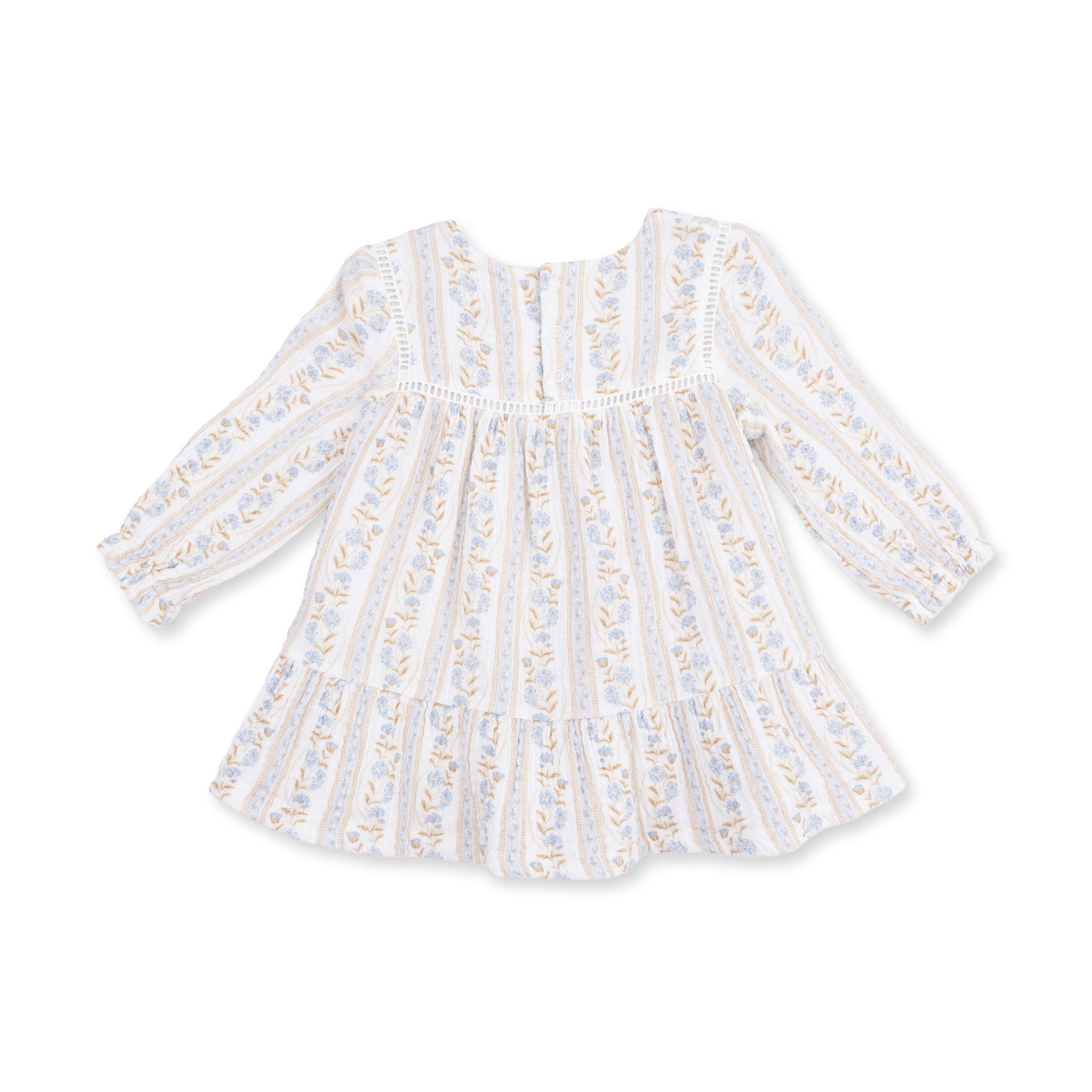 Catarina Floral - Puffed Long Sleeve Tiered Dress and Leggings
